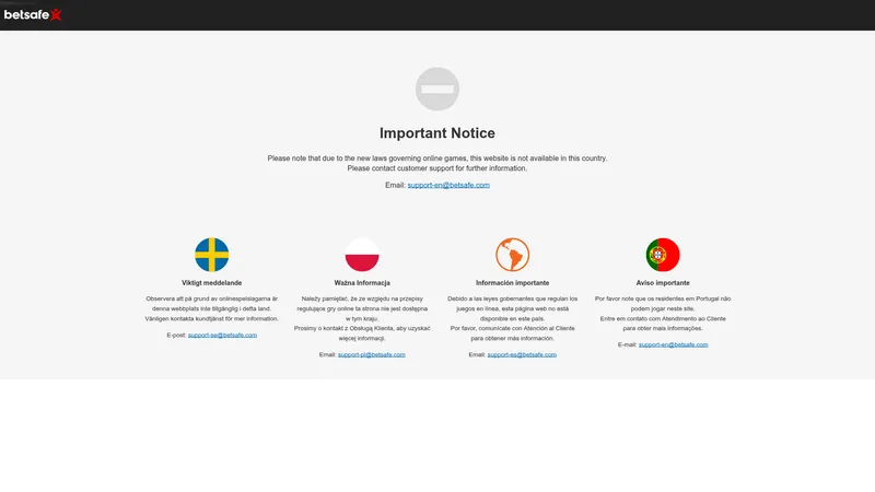 Betsafe hjemmeside screenshot 2026 - casino bonus oversigt
